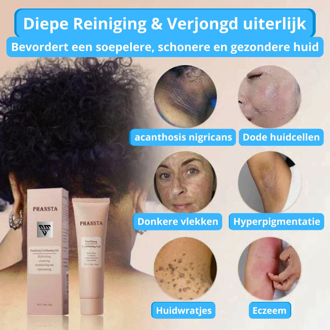 PHANSTA - Kropps- och ansiktsskrubbgel – Djup rengöring och återfuktning 50 ml